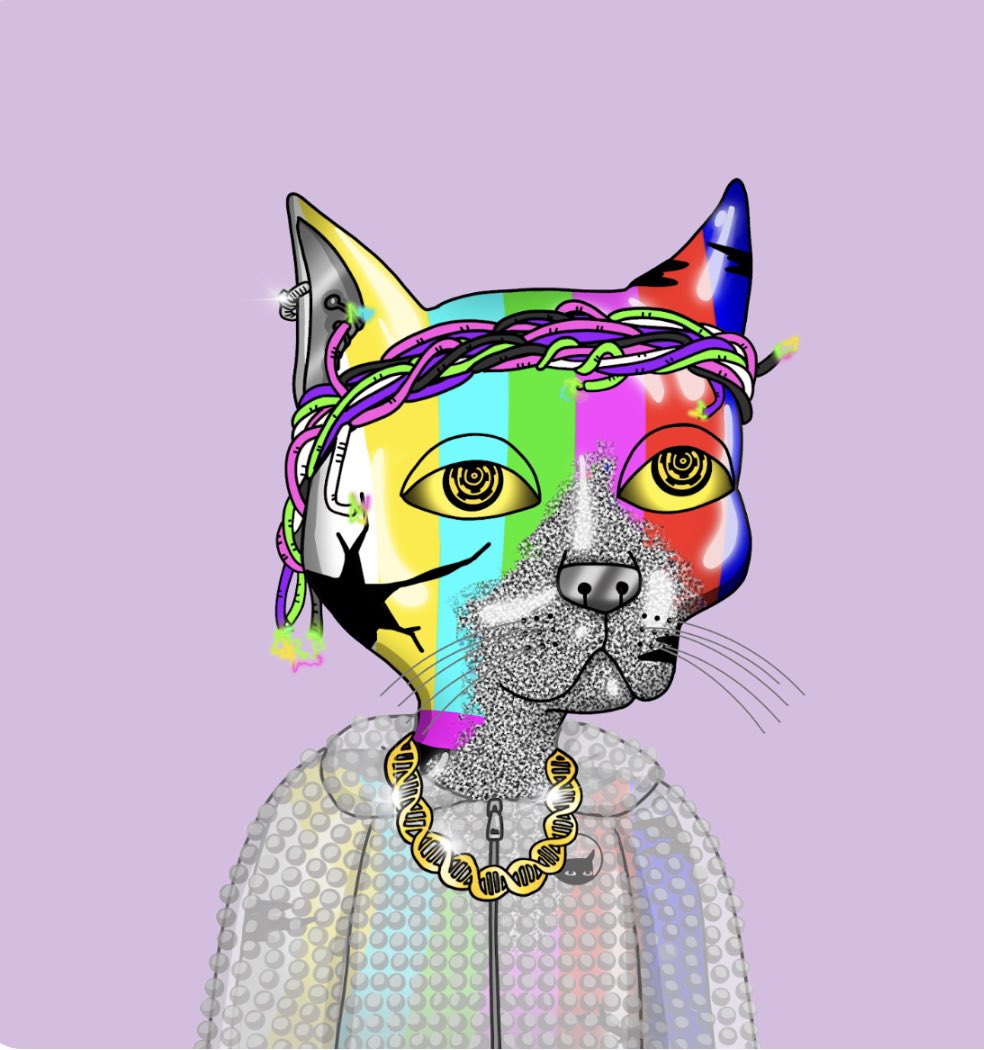 No 5 Cat Clone in 24 hours. Was looking for some colourful fur to add to the collection. Now I have it. Next stop-OG species! <a href="/GutterCatGang/">Gutter Cat Gang</a>