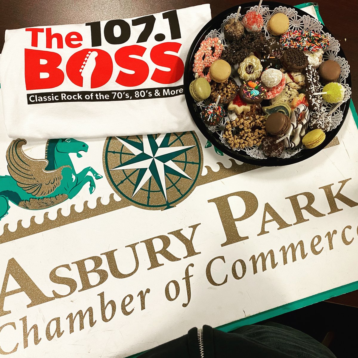 AsburyParkChmbr's tweet photo. Thank you @1071TheBoss for naming the @AsburyParkChmbr the Boss Business of the Day! We’re enjoying our treats from Chocolate Carousel.
#1071theboss #chocolatecarousel #asburyparkchamber #rocknroll #asburyparkchamberofcommerce #asburyrocks #asburyparkrocks #asburypark https://t.co/UB7ecEpiUa