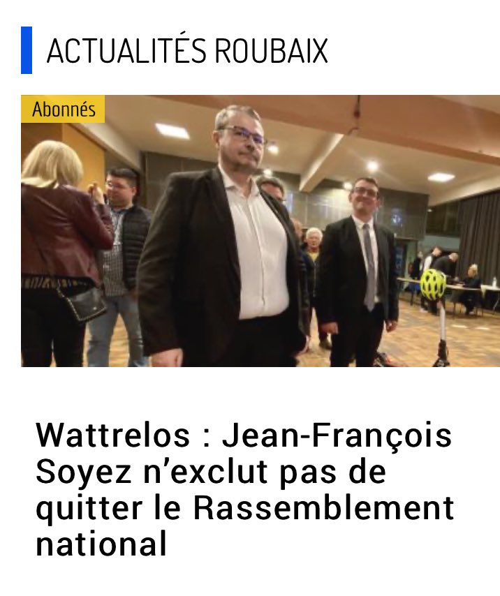 JPLegrandRbx's tweet photo. ⁦@lavoixdunord⁩ ⁦⁦⁦@RNational_off⁩ ⁦@roubaix⁩ ⁦@Wattrelos⁩ ⁦@WattrelosFN le RN décourage tous les actifs de terrain: écœurant ! Si aucun accord avec les autres mouvements souverainistes patriotes, je ne voterai plus jamais pour ses candidats https://t.co/JO5LgkjdFS