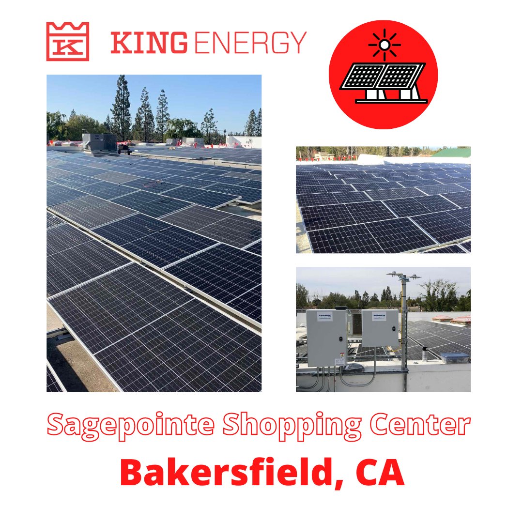 King Energy is expanding to the Central Valley of California, with over 900 panels now in place at Sagepointe Shopping Center in Bakersfield!