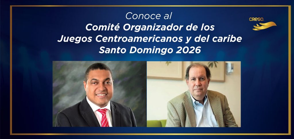 CRESOrd's tweet photo. Felicitamos la designación del presidente Luis Abinader del Comité Organizador de los Juegos Centroamericanos Santo Domingo 2026 que estará presidido por Jose Monegro y donde el presidente de CRESO @felipevicini será el 1er Vicepresidente. 

#SomosCRESO #JuegosCentroamericanos https://t.co/bFIdmOx4oI