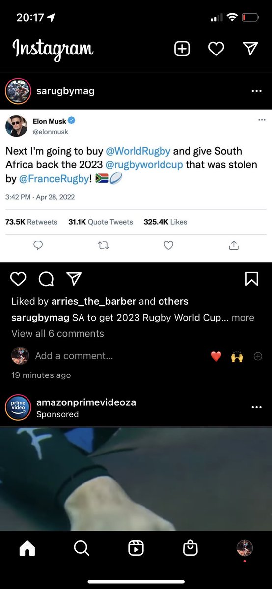 MichaelFortune's tweet photo. @elonmusk I would have loved for this to be real. Bring to World Cup back to South Africa. Guess someone cloned your Twitter handle… https://t.co/xJCEAApWYH