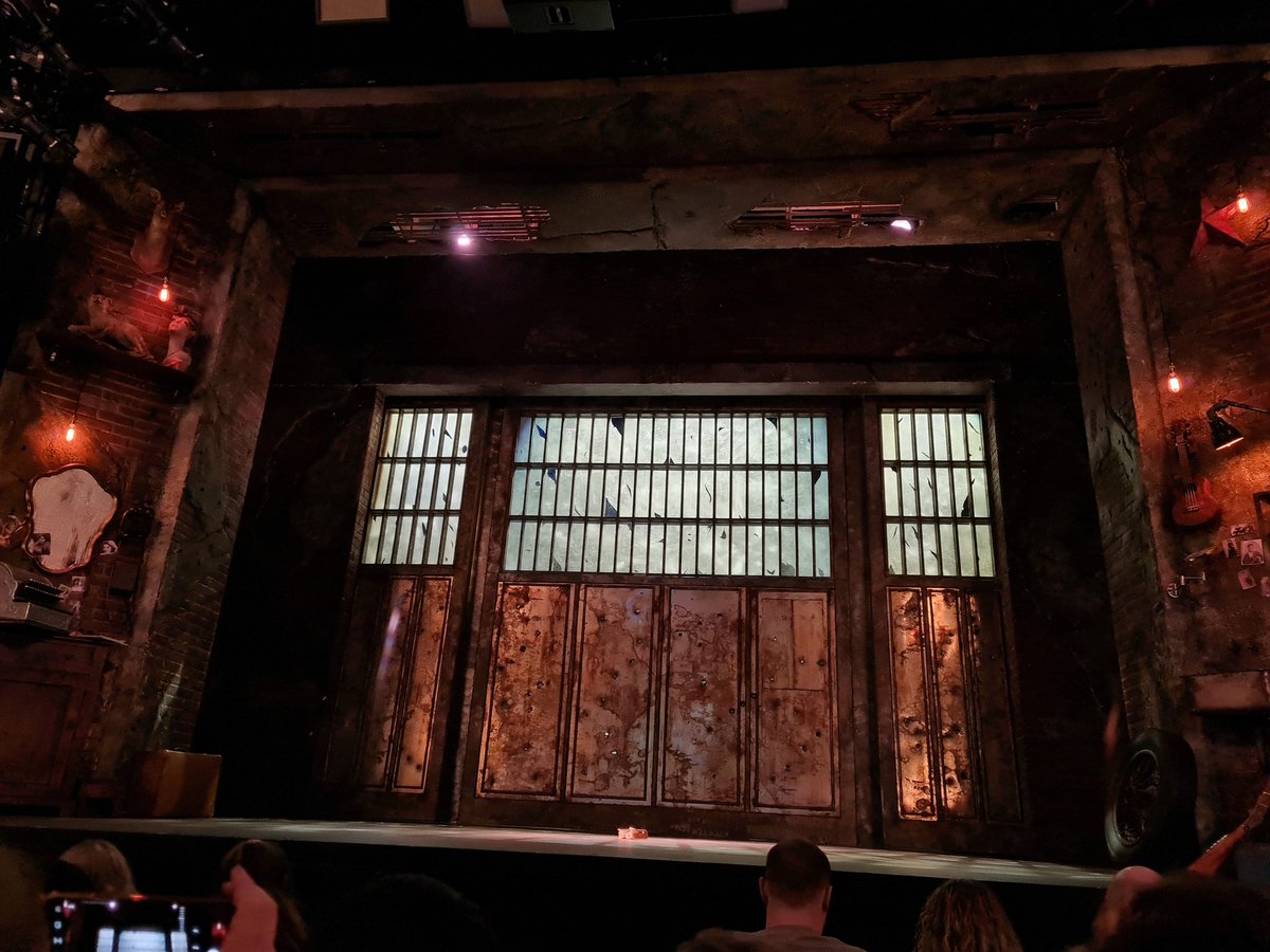 After a divine day auditioning some brilliantly fun and playful actors followed by more chocolate and waffle than I should have had, we're buzzing to be at Bonnie &amp; Clyde. This set is gorgeous!