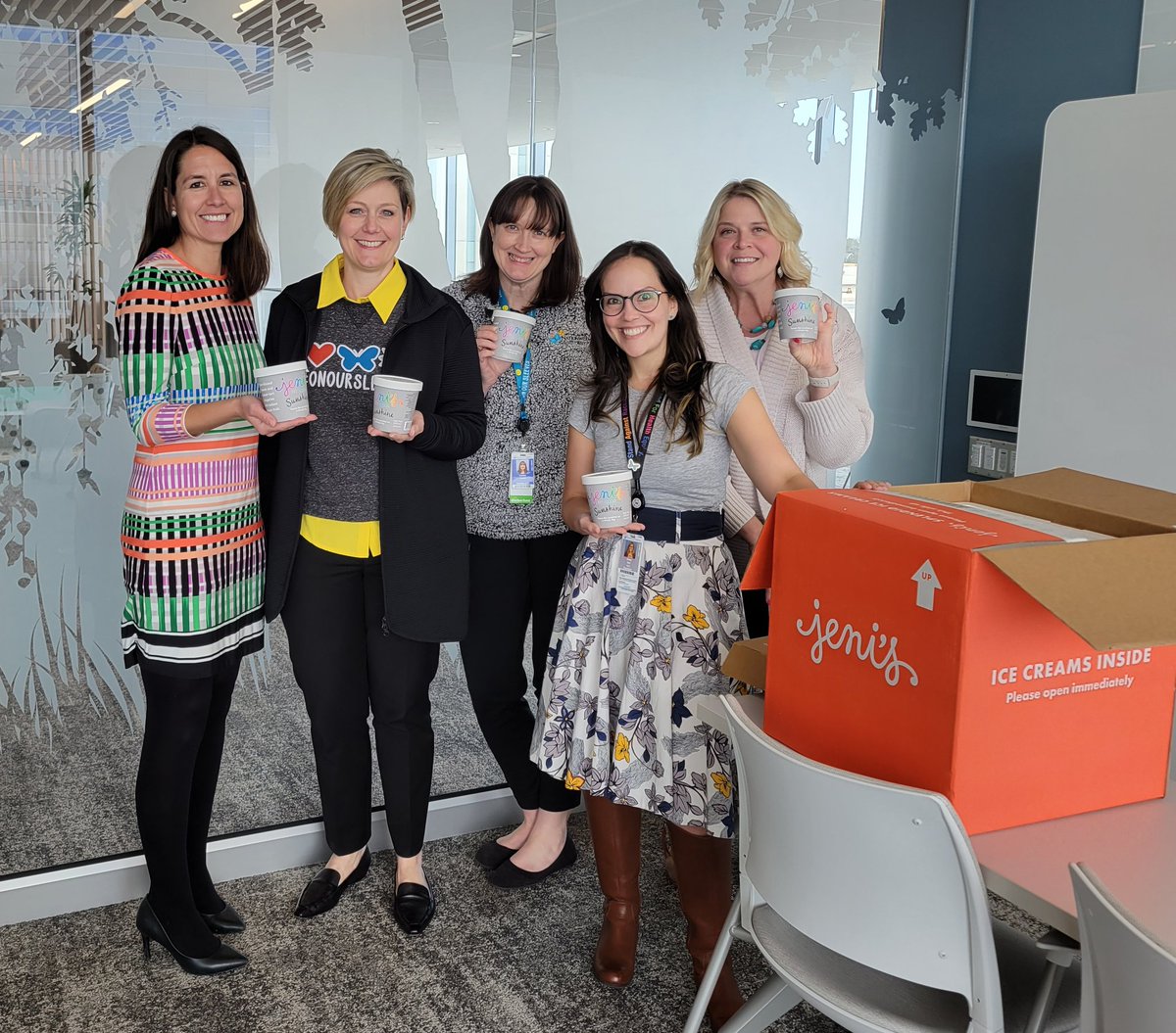 ArianaHoet's tweet photo. Yummy treat during our @OnOurSleeves retreat ๐ Thank you @jenisicecreams ๐ฆ#OperationConversation https://t.co/jcbPhltPGL