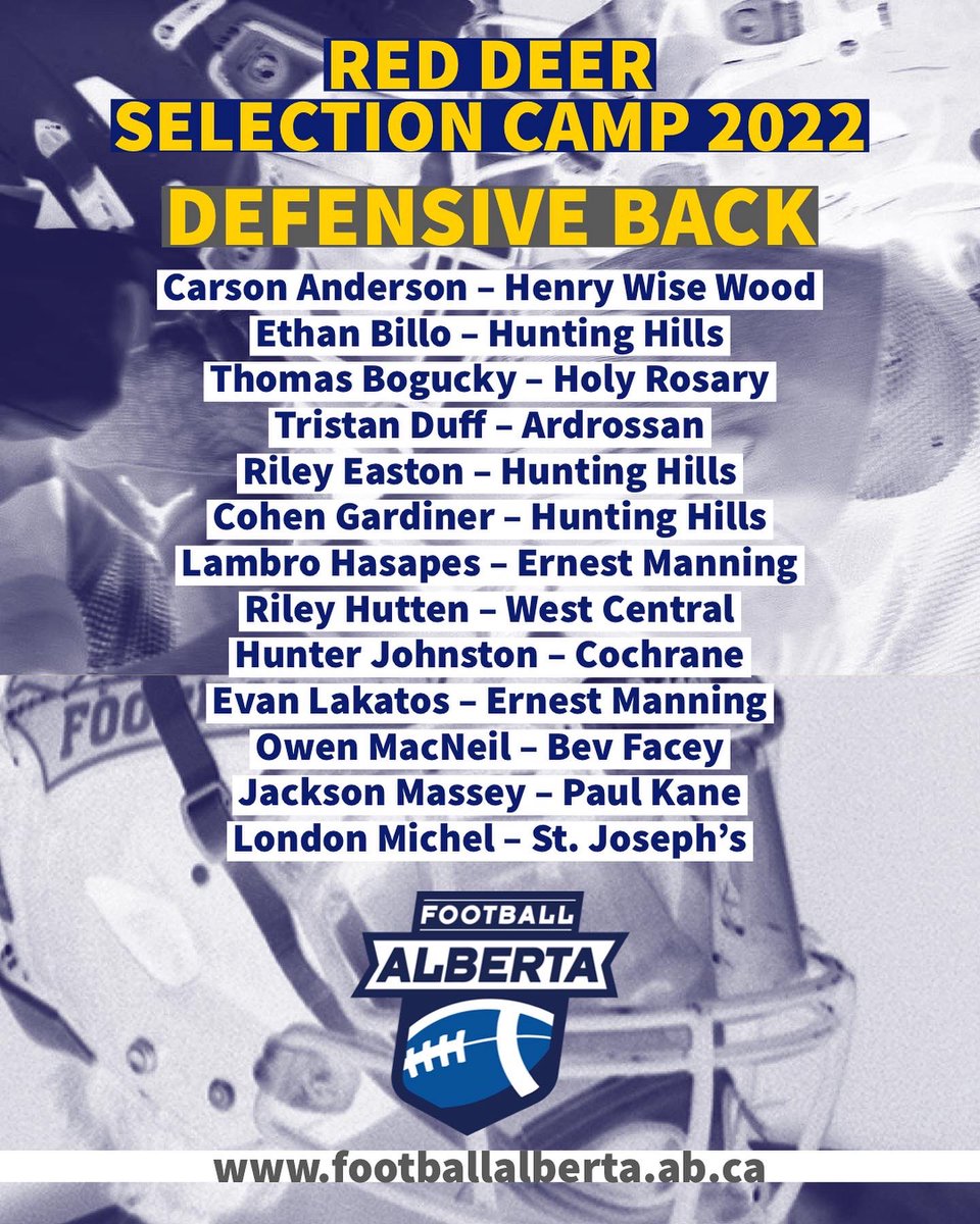 FootballAlberta's tweet photo. Our DBs for the Red Deer Selection Camp.
🏈🏈
#football #footballalta #footballalberta #u18 #selectioncamp #teamalberta #footballcanadacup https://t.co/4Ku9y1KkWp