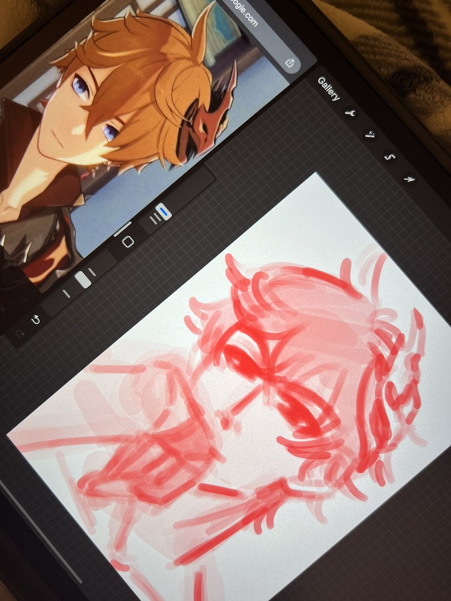 capriari_'s tweet photo. I don’t play genshin but childe is very pretty so had to doodle him :} https://t.co/IjZmLbTsF1