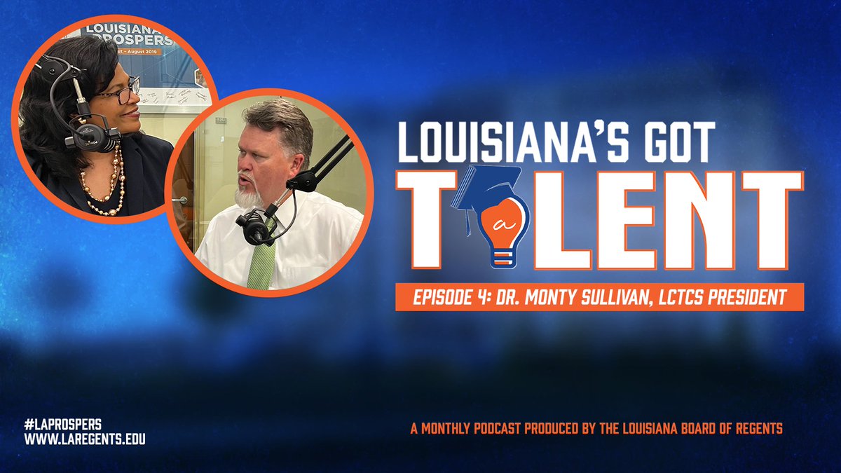 LA_Regents's tweet photo. To conclude Community College Month, @KimHunterReed welcomed @LCTCSPresident to the Louisiana’s Got Talent podcast.
Dr. Sullivan is one of Louisiana’s biggest advocates for adult education and workforce-ready students.
🎧 https://t.co/01yGwIxogW
@golctcs
#LaProspers https://t.co/u05kVgToSO
