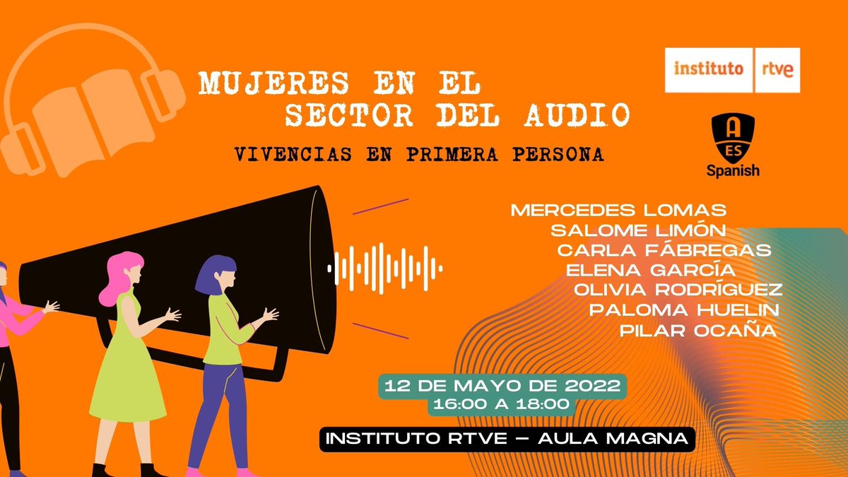 RTVEin's tweet photo. El #12mayoEl celebramos una jornada sobre el papel de la #mujer en el sector del #audio, donde 5 compañeras nos contarán sus vivencias en primera persona. Inscríbete https://t.co/aVVLSuQb3t @rtve @salome_limon @elenagvse @FabregasCarla @RTVE_Com https://t.co/30z7ebP0lP