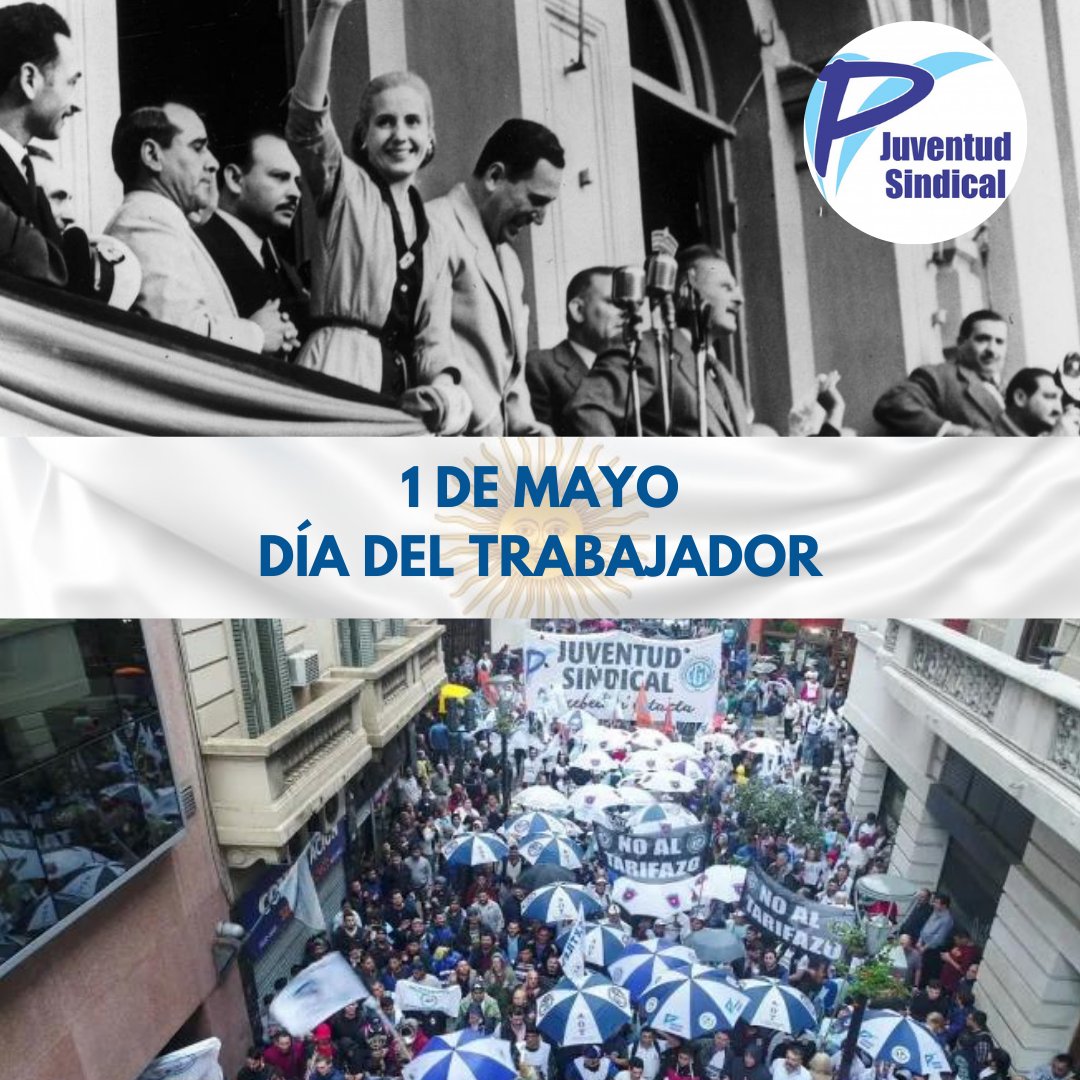 En este #1demayo saludamos a todos los cros y cras del país. Sigamos trabajando por la unidad del movimiento obrero que, como decía el General, “sobre la hermandad de los que trabajan ha de levantarse en esta hermosa tierra la unidad de todos los argentinos”.

#DíadelTrabajador