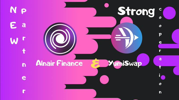 Всем привет! В проекте @Alnair_Finance объявлено о новом партнерстве с @YumiSwap

 - это новые возможности по заработку в том числе через NFT, GameFi 

#YumiSwap #alnairfinance #ALNR #NIKA #Alnair #Astar #AstarNetwork 
discord.gg/MA6tFPn8