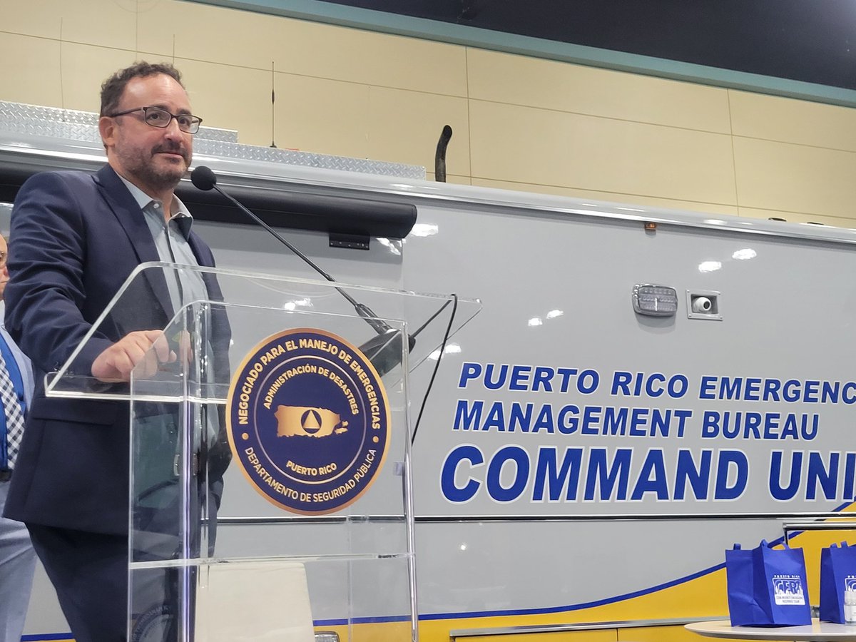 NMEADpr's tweet photo. En el 2do día de la Convención de Manejo de Emergencias 2022, contamos con la participación del @GovPierluisi, el subsecretario del DSP, Rafael Riviere, el comisionado del NMEAD, Nino Correa, y jefes de agencias. Se ofrecieron talleres sobre huracanes, tsunamis y comunicaciones. https://t.co/MFCNsYnurF