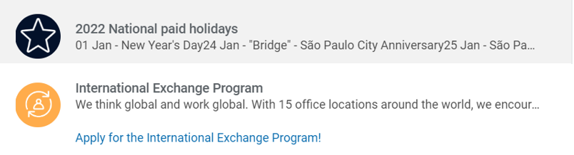 simplesmente amando a página de onboarding de novos funcionários da firma nova. muitas infos úteis 💚