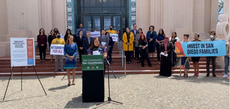 _esme9_'s tweet photo. Today, we celebrate the launch of the Immigrant Legal Defense Program in San Diego County. The first on the entire 2000-mile U.S. southern border to provide detained immigrants access to counsel. 
Proud to see @SupLawsonRemer, @InvestInSD &amp; @sdicACLU efforts come to fruition. https://t.co/mVXP9McNou