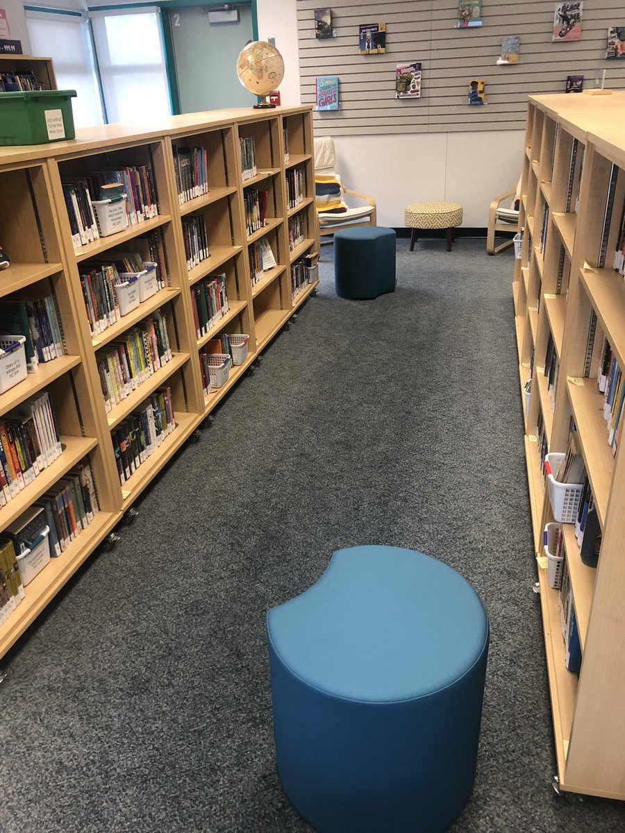 ShanMills's tweet photo. New furniture has arrived! Staff and students are excited about how moveable and comfortable it is. #rtla38 #mcneelylibrary #sd38LES https://t.co/2aE8VPYpQp