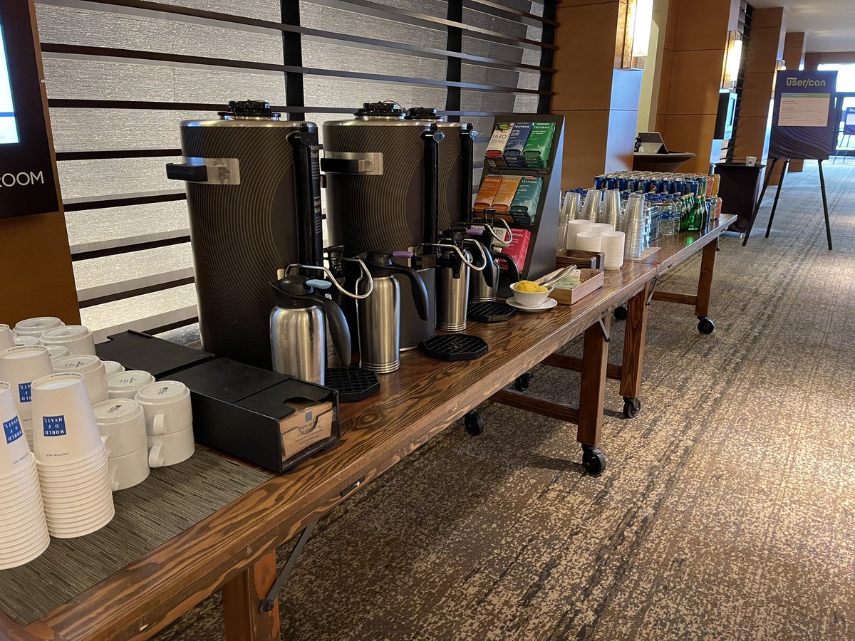 MyVMUG's tweet photo. Free coffee, breakfast, AND lunch? Yes, please! 😋#SeattleVMUG https://t.co/kCKraj2VZM