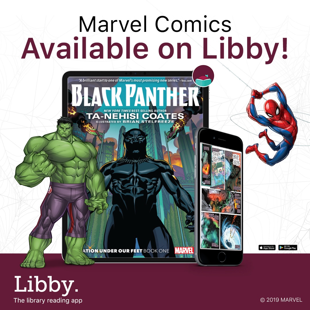 LibbyApp's tweet image. Enter the MARVEL-ous world of digital reading to explore the comic, manga, and graphic novel characters and universes you love.

💥Find your local library to start reading: meet.libbyapp.com