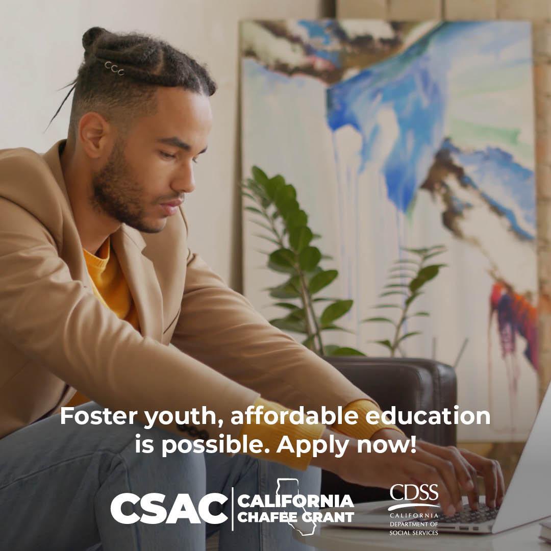 SanDiegoCalSOAP's tweet photo. Were you a foster youth between 16 and 18? You may qualify for up to $5k/yr in free financial aid from the @CAStudentAid #Chafee Grant. Visit https://t.co/aNAWGcEWtn to learn more! https://t.co/vmvAHYn19C