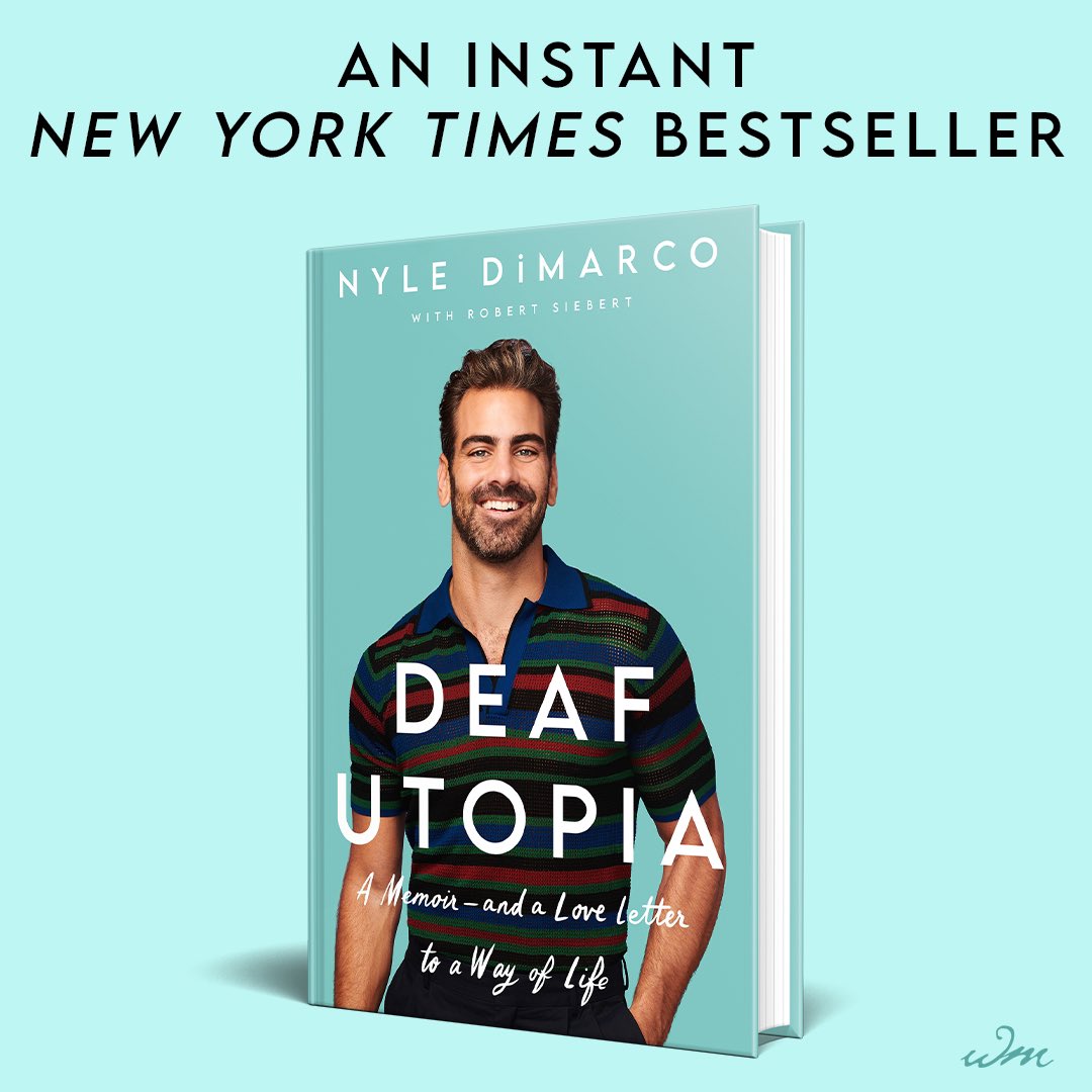 Congratulations to @NyleDiMarco, Deaf Utopia is an instant @nytimes bestseller! 🎉