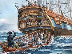 Today in 1789  – Mutiny on the Bounty: Lieutenant William Bligh and 18 sailors are set adrift and the rebel crew returns to Tahiti briefly and then sets sail for Pitcairn Island. #mutinyonthebounty