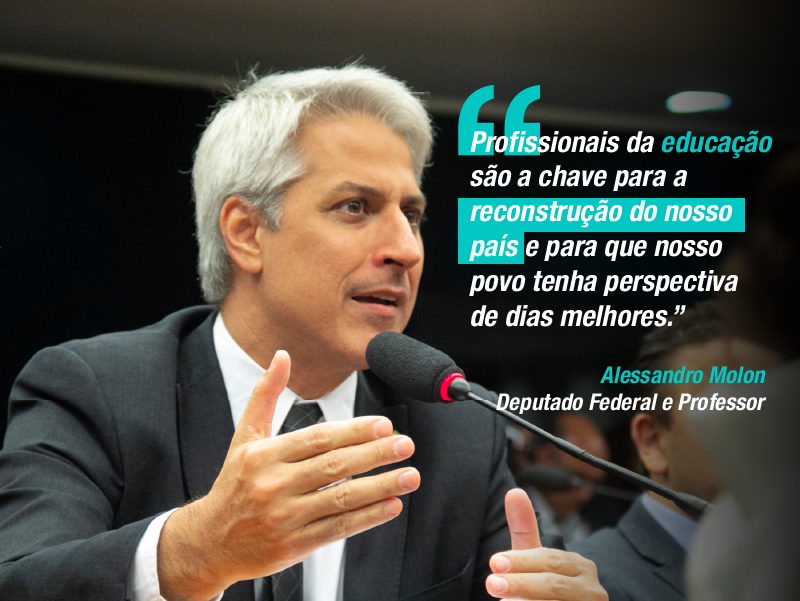 alessandromolon's tweet photo. Sem professores não há Educação. E, sem uma Educação pública de qualidade, não há democracia. Precisamos valorizar esses profissionais para que nosso país tenha perspectiva de dias melhores. Vivam os professores! Viva a Educação! #DiaDaEducação https://t.co/EMzc8fXxOs