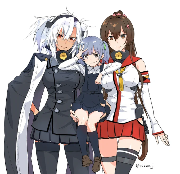 いつかのお題だった大潮さん。戦艦に挟まれる駆逐艦が好きなんじゃ 