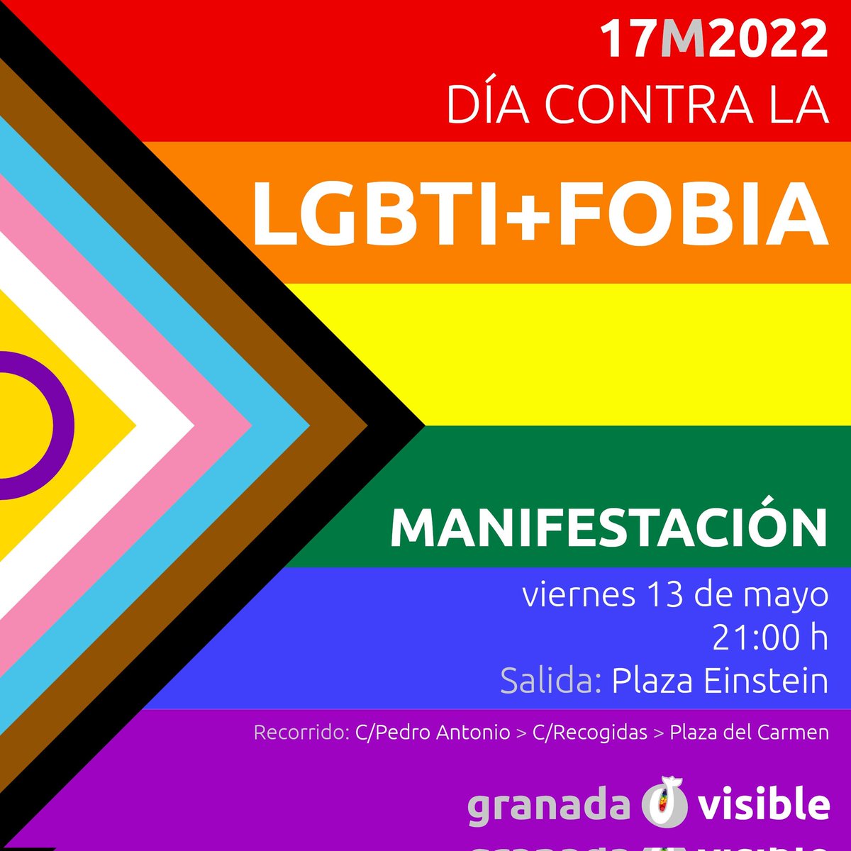 AngelMad2's tweet photo. ✊🏾🏳️🌈🏳️⚧️
Volvemos‼️
📆 13 de mayo
⏰ a las 21H
📍Plz Einstein
➡️ contra la LGBTI+fobia. Por el derecho a vidas plenas y libres de violencias,
➡️ contra sus armarios y odios. Por el derecho a la ciudad y el espacio público.
#stoplgbtqifobia
#GranadaVisible
#defenderlocomun https://t.co/ng3Z3lWUUq