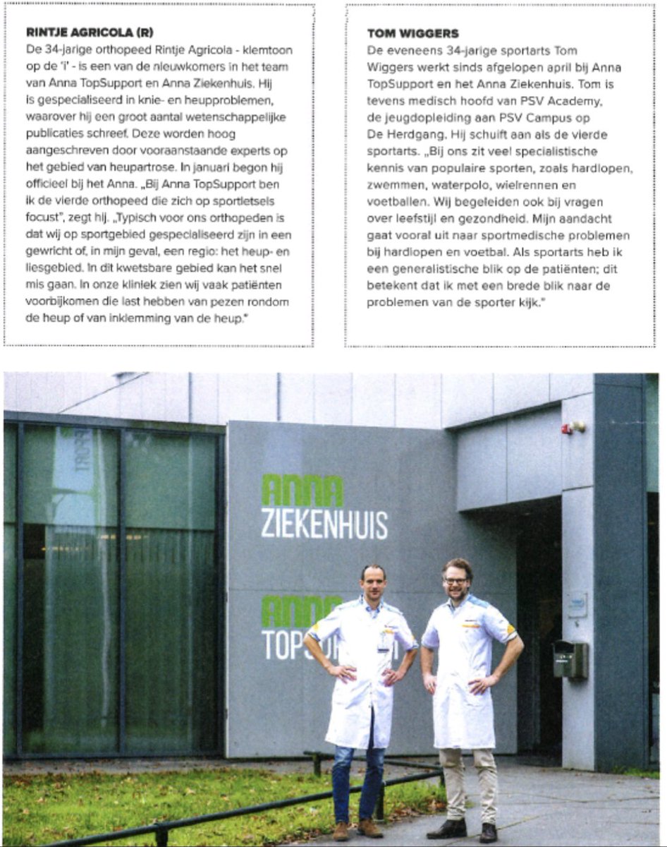 wiggersrunning's tweet photo. Leuk artikel in Eindhovense @FRITSmagazine samen met orthopeed Rintje Agricola! Sinds vorig jaar versterken wij @AnnaTopSupport sport&bewegen. @annaziekenhuis #topzorg #sportgeneeskunde #orthopedie #samensterker https://t.co/hY06nKuBBY