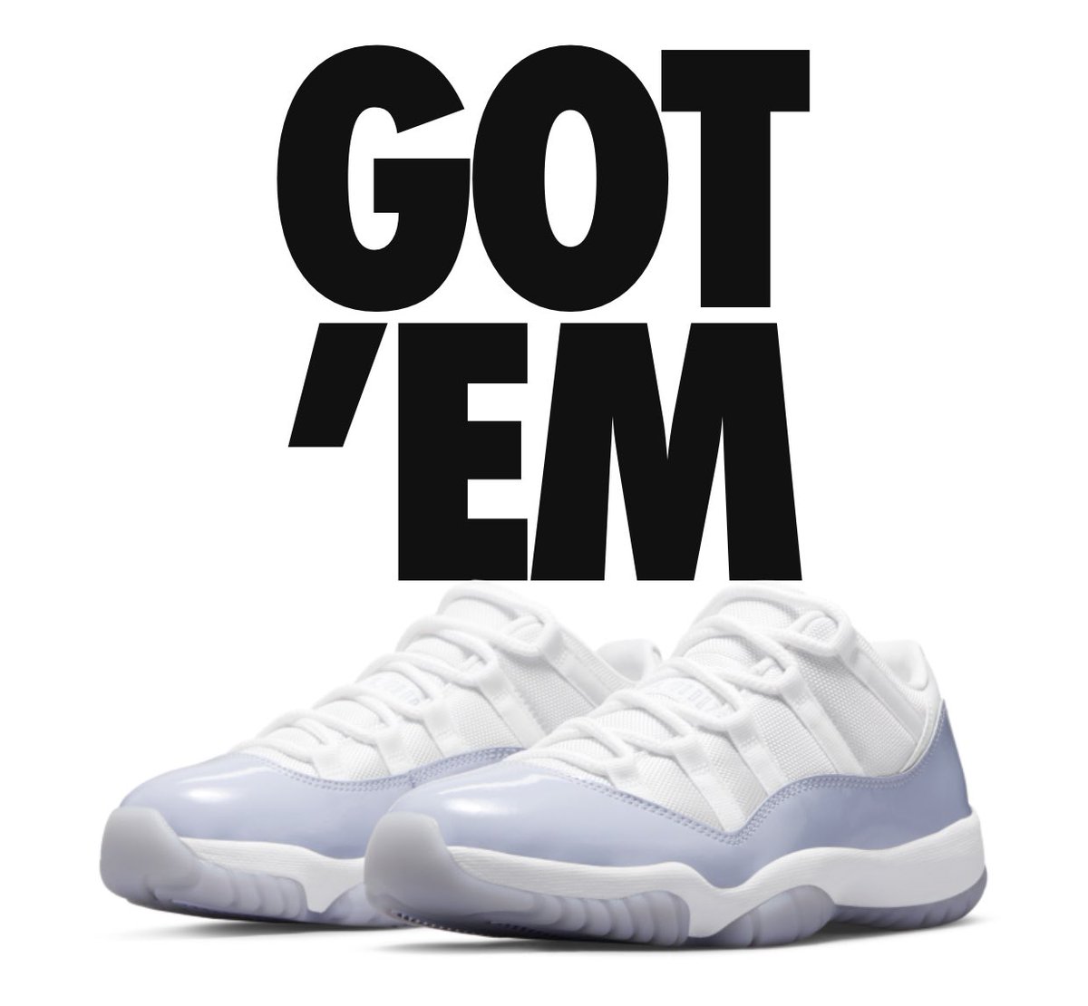 REW4Hoops's tweet photo. GOT โEM! #PureViolet Jordan 11 Low from #SNKRS! @Nike @Jumpman23
#sneakerhead #femalesneakerhead https://t.co/eW6gjslREl