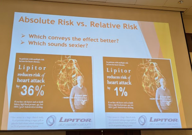 Kerry Dooley Young (@kdooleyyoung) on Twitter photo Please don't report relative risk without context. <a href="/tarahaelle/">Tara Haelle #ReadBannedBooks</a> makes this important point well at #HJ22 showing why relative risk may lead people to overestimate benefits of a treatment. She compares it looking at discounts in ads🧵 (1/5) Please don't report relative risk without context. <a href="/tarahaelle/">Tara Haelle #ReadBannedBooks</a> makes this important point well at #HJ22 showing why relative risk may lead people to overestimate benefits of a treatment. She compares it looking at discounts in ads🧵 (1/5)