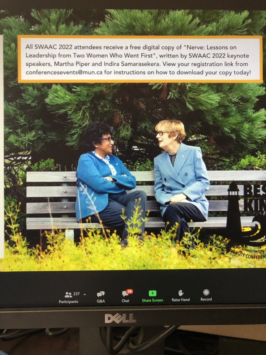 caroltibbo's tweet photo. Happening now! Former President of UBC, Martha Piper, former President of University of Alberta Indira Samarasekera and President of Memorial University @vianne_timmons in conversation @MemorialU @SWAACanada #bestkind #swaac22 https://t.co/LwLCaVRE7l