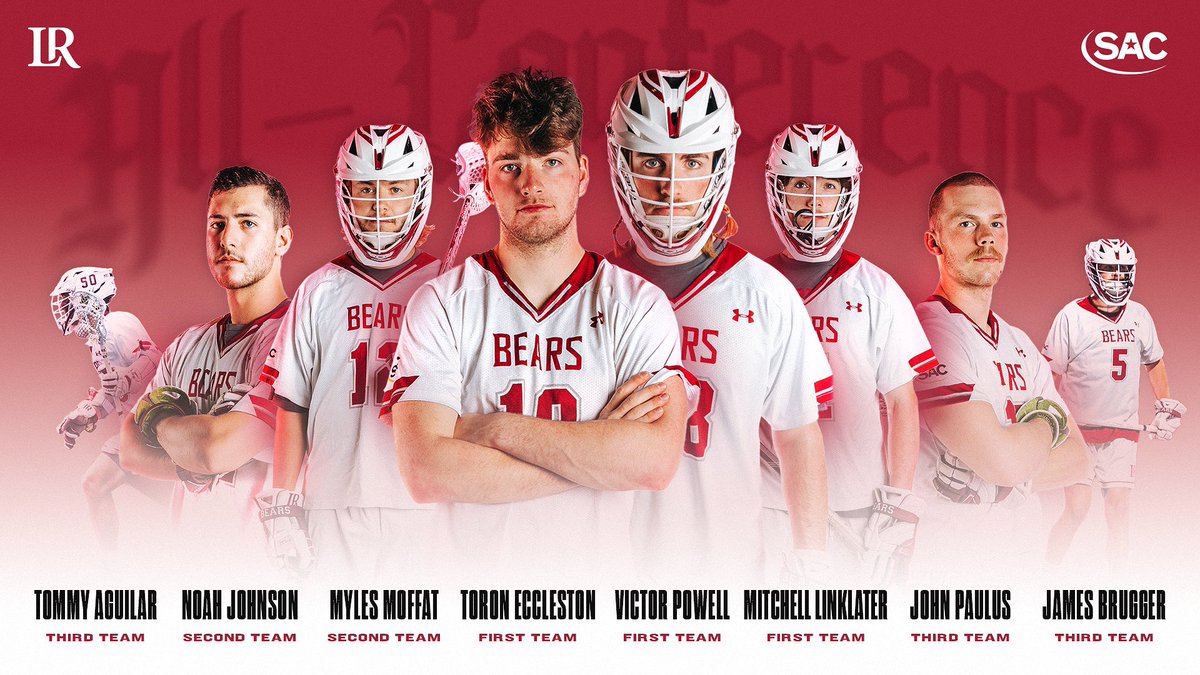 For the second straight year, men’s lax places 8 on the All-SAC team! #GOBEARS