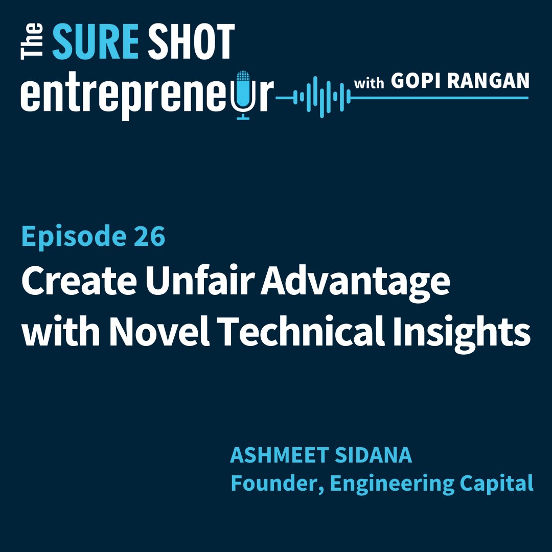 gopirangan's tweet photo. In episode 26 of @TheSSEPodcast, I spoke with @ashmeetsidana, founder of @EngineeringCap, and the only VC with the title of Chief Engineer. Ashmeet tells us why he likes that title. He invests in entrepreneurs driven by technical insights. https://t.co/6jKurDu8i6