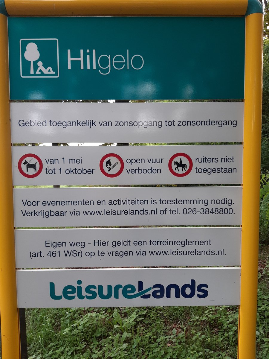 Vanaf 1 mei tot 1 oktober gelden andere regels voor het uitlaten van je hond op recreatiepark 't Hilgelo. De Boa’s van de gemeente en Leisurelands treden op wanneer je het overtreedt. Van 1 mei tot 8 mei 2022 waarschuwen de Boa’s nog. Daarna volgt een bekeuring (boete).