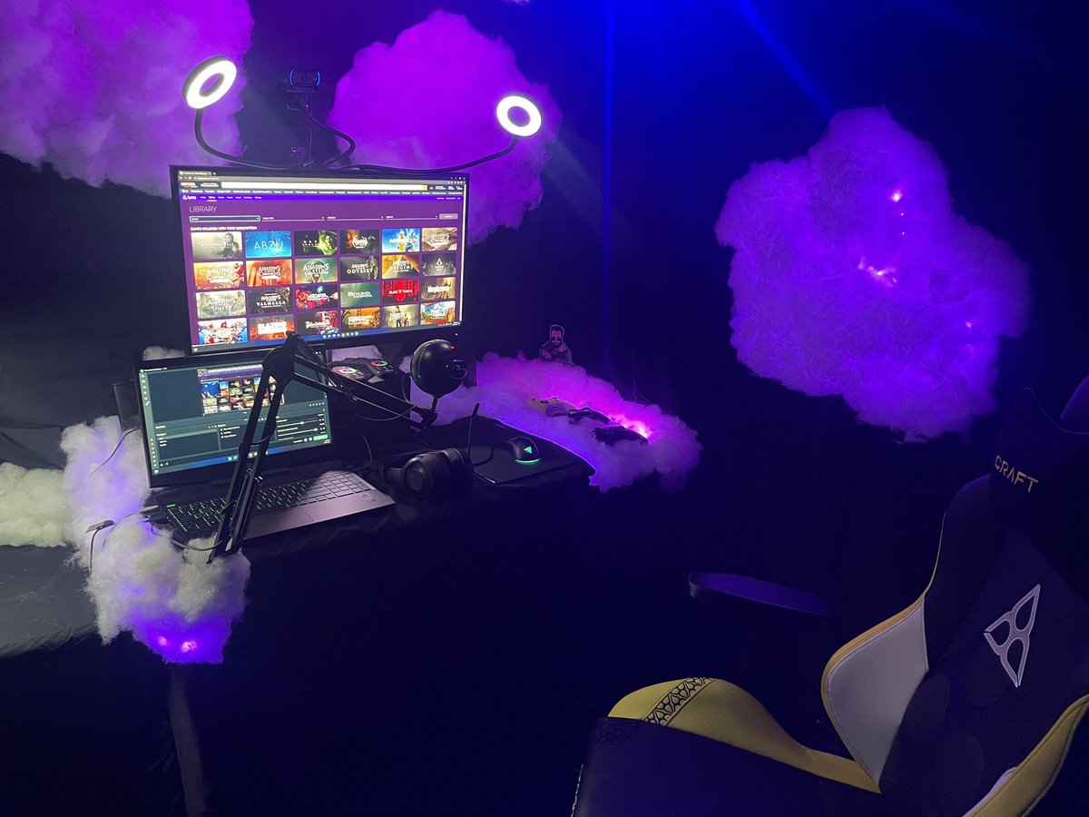 GhostStrats's tweet photo. Luna Cloud Gaming Room 💜☁️🎮 #cloudgaming #GamingSetup #AmazonLuna #luna #Amazon #primegaming @primegaming @amazonluna https://t.co/FDYsXAOxXK