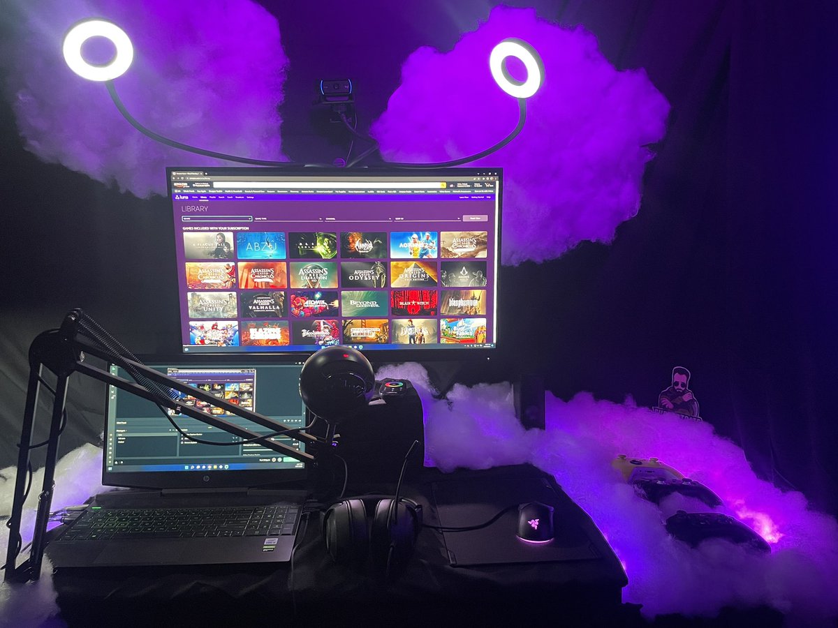 GhostStrats's tweet photo. Luna Cloud Gaming Room 💜☁️🎮 #cloudgaming #GamingSetup #AmazonLuna #luna #Amazon #primegaming @primegaming @amazonluna https://t.co/FDYsXAOxXK