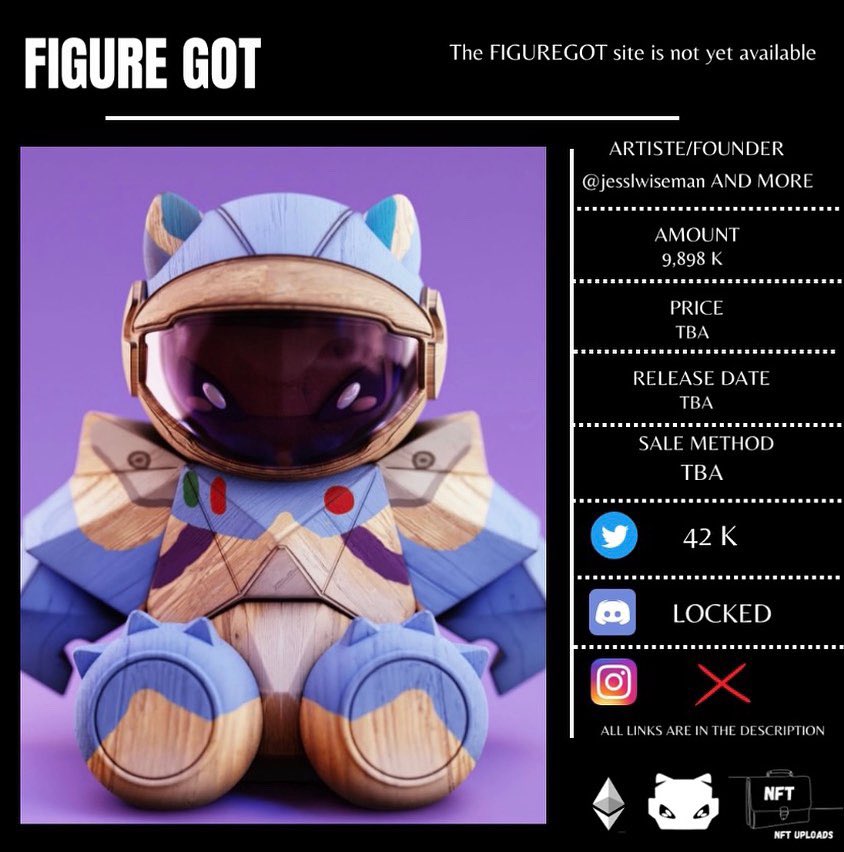 nftuploads's tweet photo. @figuregot Check my last publication about FIGUREGOT  https://t.co/uyIPDxVbB9.  #nft #nftart #nftcollectors #nftcommunity #nfts #nftdrop #nftartist #nftartists #nftartwork #nftartgallery #nftnews #nftdrops #nftsearch #ethereum #ether #nftgram #nftcollectibles #nftproject #nftprojects https://t.co/8xl3NdUKXH
