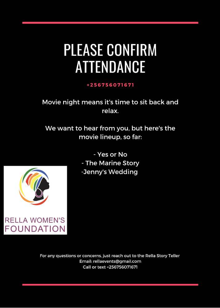 RellaWFug's tweet photo. We show case these lives through all kinds of art to tell our stories. Join us this 30th of April for our Rella Movie Nights as we close the week in style with people we love and hold dearly at heart.
#CreatingSafeSpaces
#VillageofCare
#VisibilityWeek
#LBQWomenUg https://t.co/WB5YEE9U5b