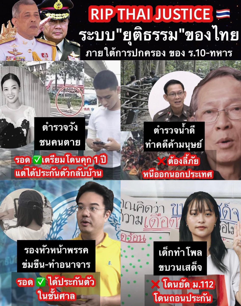 royalist_market's tweet photo. ระบอบยุติธรรม(?) แบบไทยๆ https://t.co/fI6MlWQCBN
