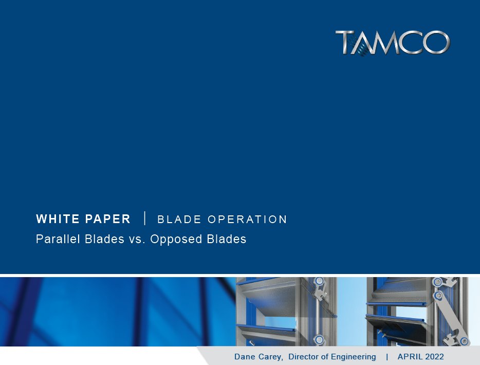 TAMCO_Dampers's tweet photo. What is the difference between parallel blade and opposed blade operation? 

We have the answer for you! We just finished a new white paper on blade operation.

Please contact your Regional Sales Manager to get your hands on a copy👍

#Tamco #Dampers #HVAC https://t.co/MBuSYMbqmT