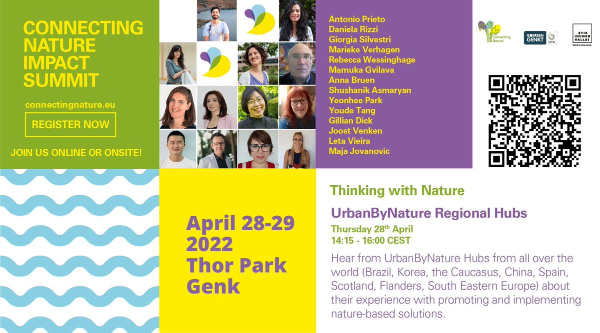 Presenting the 9 regional #UrbanByNature Hubs, including the Spanish Hub led by @ConcelloCoruna, at the #connectingnaturesummit in Thor Park @stadgenk @ConnectingNBS