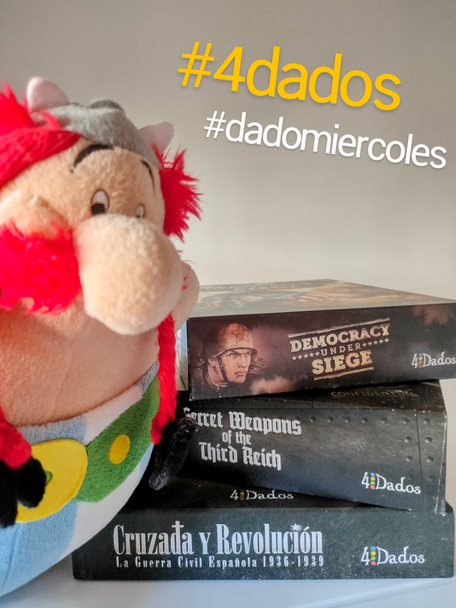 edhelsp's tweet photo. "¡Están locos estos de #4dados!" 
Como mi buen amigo Obélix... nunca rehuso una buena pelea, aunque no sea contra romanos. 🤪
Joya a tres, tenso y siempre disputado; temática original, pero durillo; y sin duda, el mejor juego sobre la guerra civil 

#4dados #dadomiercoles https://t.co/kVFJjmL7u6