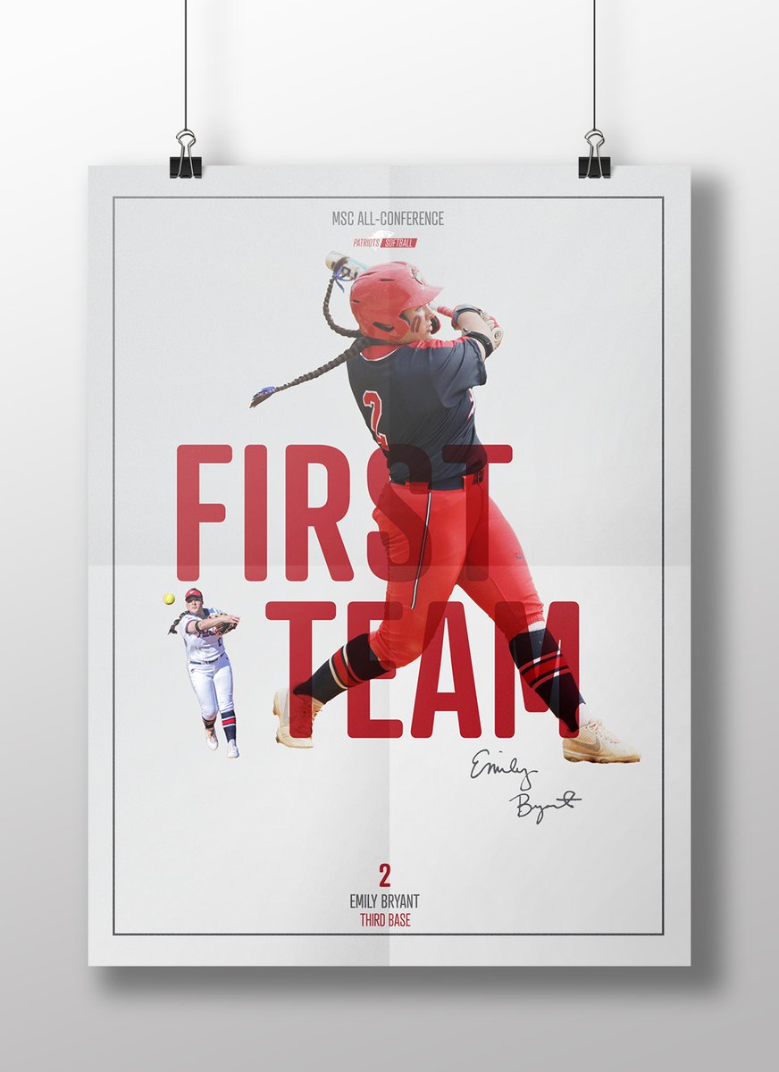 Our season home run, dunk, and tackles leader picked up her first career MSC First Team honors!

Congrats <a href="/24emilybryant/">Emily Bryant</a>!

Full story: bit.ly/37QYfCi