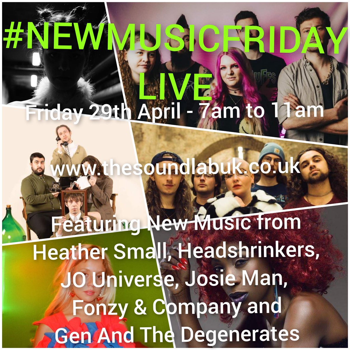 TheSoundLabYES's tweet photo. SET YOUR ALARMS!! 7am tomorrow to hear some amazing new tunes only on https://t.co/JApe4xVLUn 

You get to hear tracks from @fonzyandcompany, @gensdegenerates, @Head_Shrinkers, @MPeopleHeatherS, #JOuniverse, @agroovyboothang and more!

#newmusic #live #setyouralarms https://t.co/BTKadICiV5