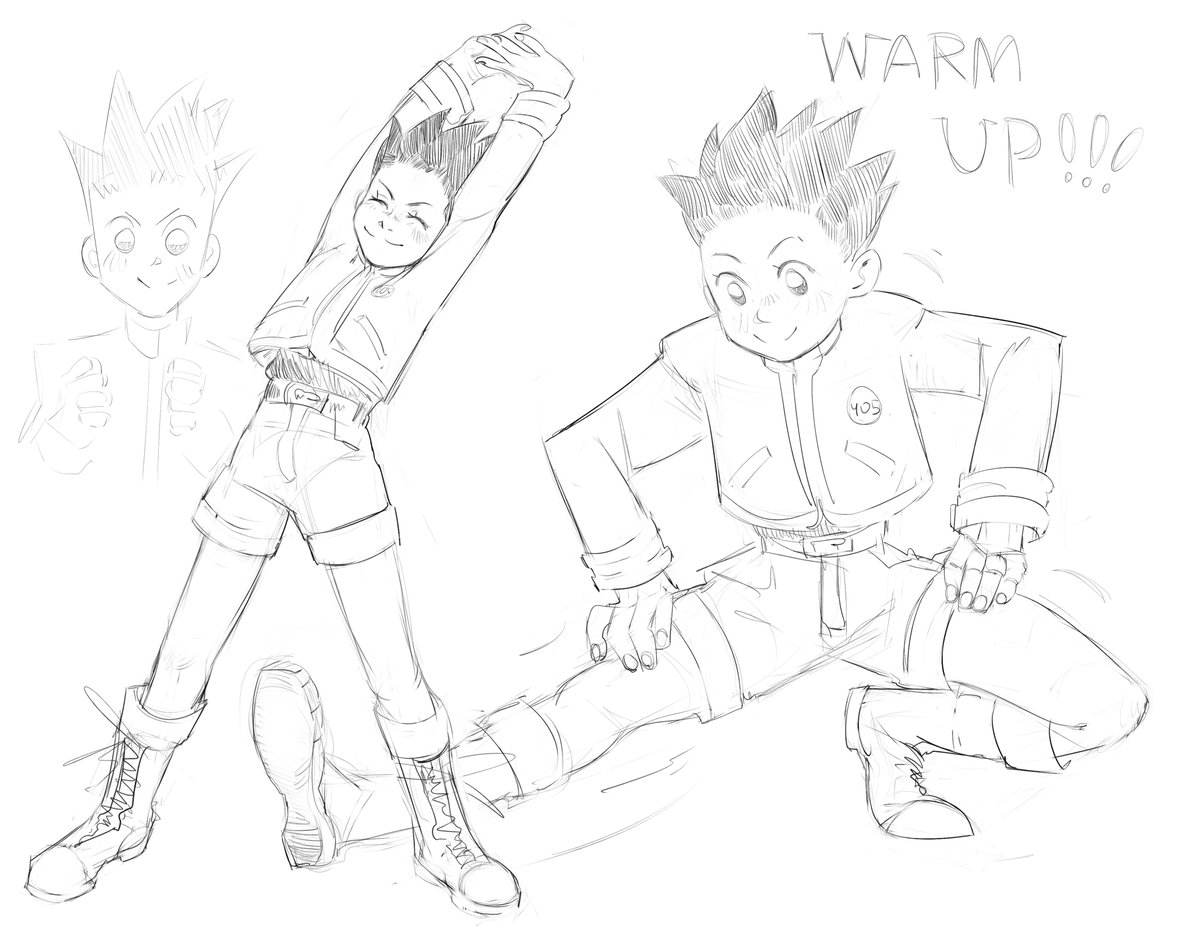 #hxh warm up! 