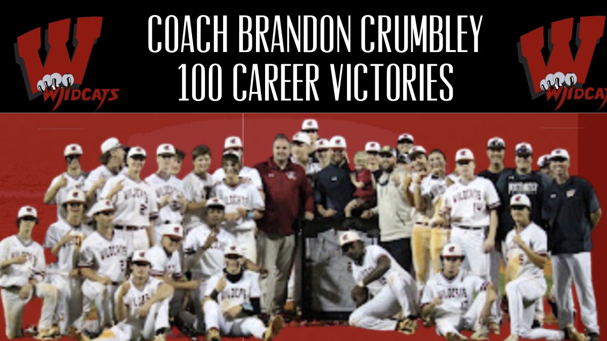 WHSAthletics_'s tweet photo. Congratulations to @CoachCrumbley23 on his 100th career victory with last nights GHSA tournament win.
#GoCats🐾
#AboveTheLine📈
#WForTheW https://t.co/elbCIKamb6