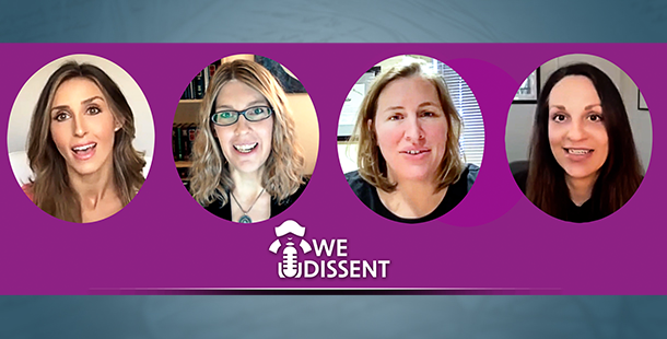 FFRF's tweet image. Four attorneys from @FFRF, @AmericanAtheist &amp;amp; @americnhumanist are launching a monthly podcast called @we_dissent — the only legal affairs show for atheists, agnostics and humanists hosted completely by female lawyers. ffrf.us/3Kt8Twa