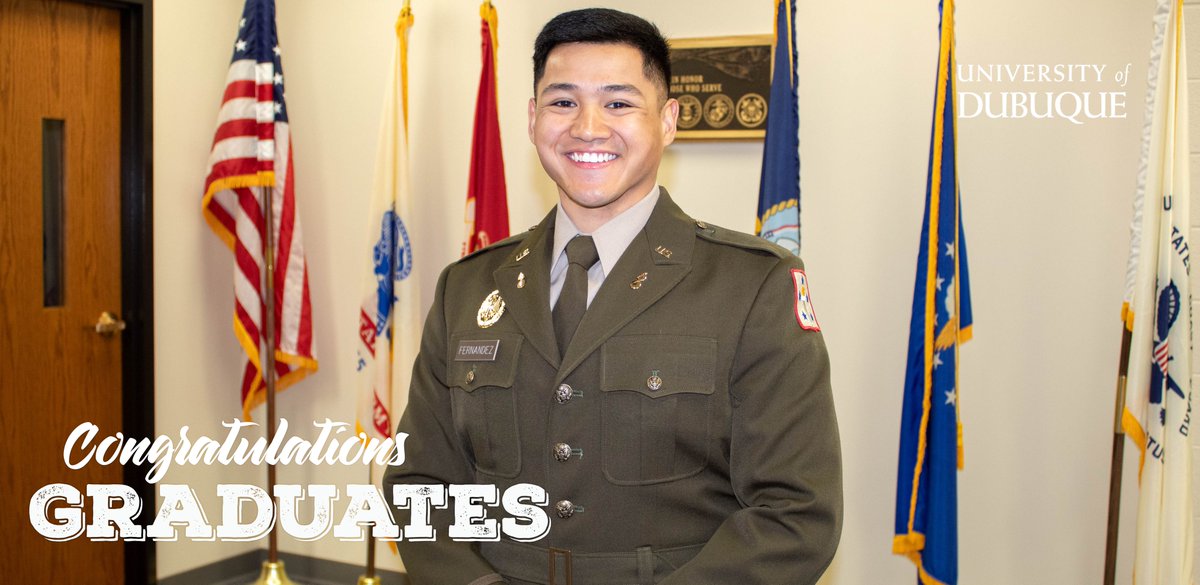 UDubuque's tweet photo. Celebrating the Class of 2022 💙🤍
Nathan Fernandez (C’22) was one of around 50 cadets nationwide to earn a slot to become an explosive ordnance disposal officer in the United States Army.
Read more: https://t.co/1mno4qPbfm
#2022UDGrad https://t.co/r5ulq04G7L