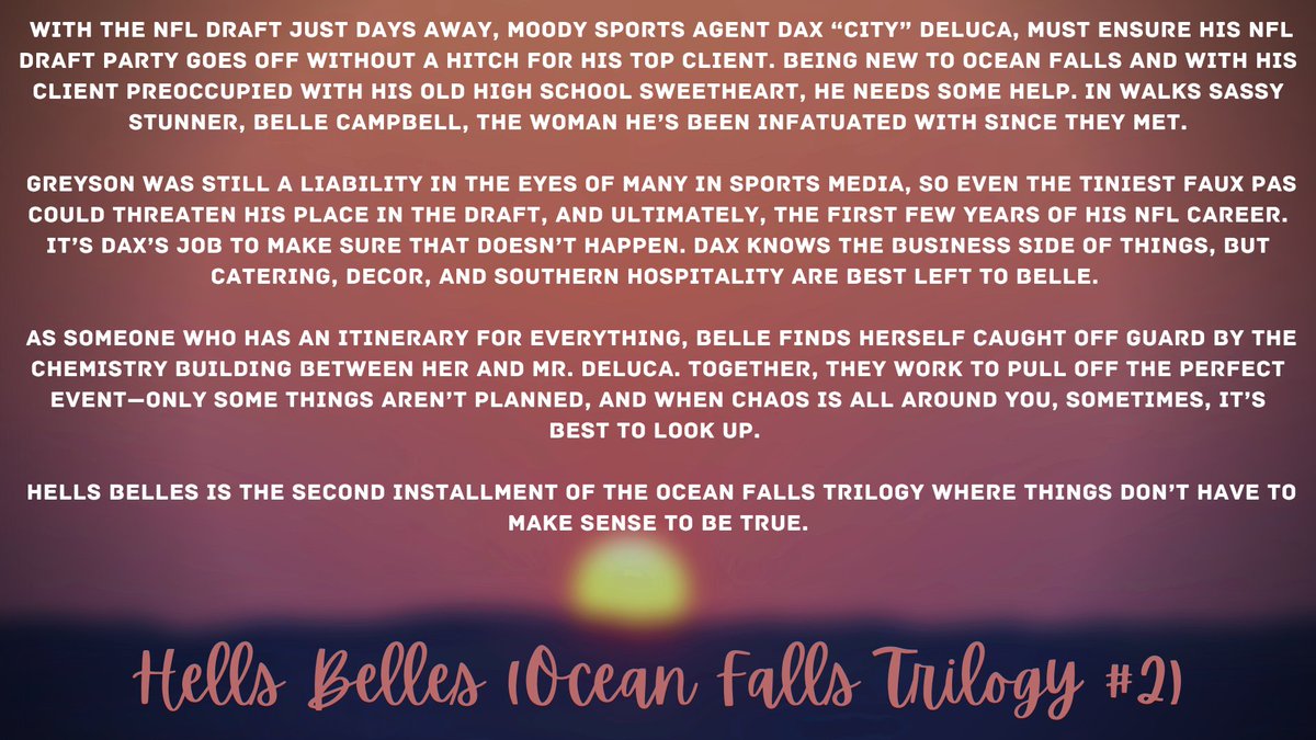 JaeMargal's tweet image. 💥COVER REVEAL💥

Hey, guys! 

Check out this stunning cover for @PeyStormAuthor new book! 

#HellsBelles #OceanFallsTrilogy #AuthorPeytonStorm #CoverReveal #BookTwitter  #RomanceReaders