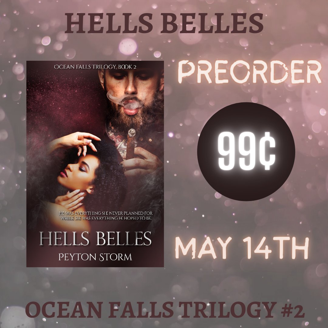 JaeMargal's tweet image. 💥COVER REVEAL💥

Hey, guys! 

Check out this stunning cover for @PeyStormAuthor new book! 

#HellsBelles #OceanFallsTrilogy #AuthorPeytonStorm #CoverReveal #BookTwitter  #RomanceReaders
