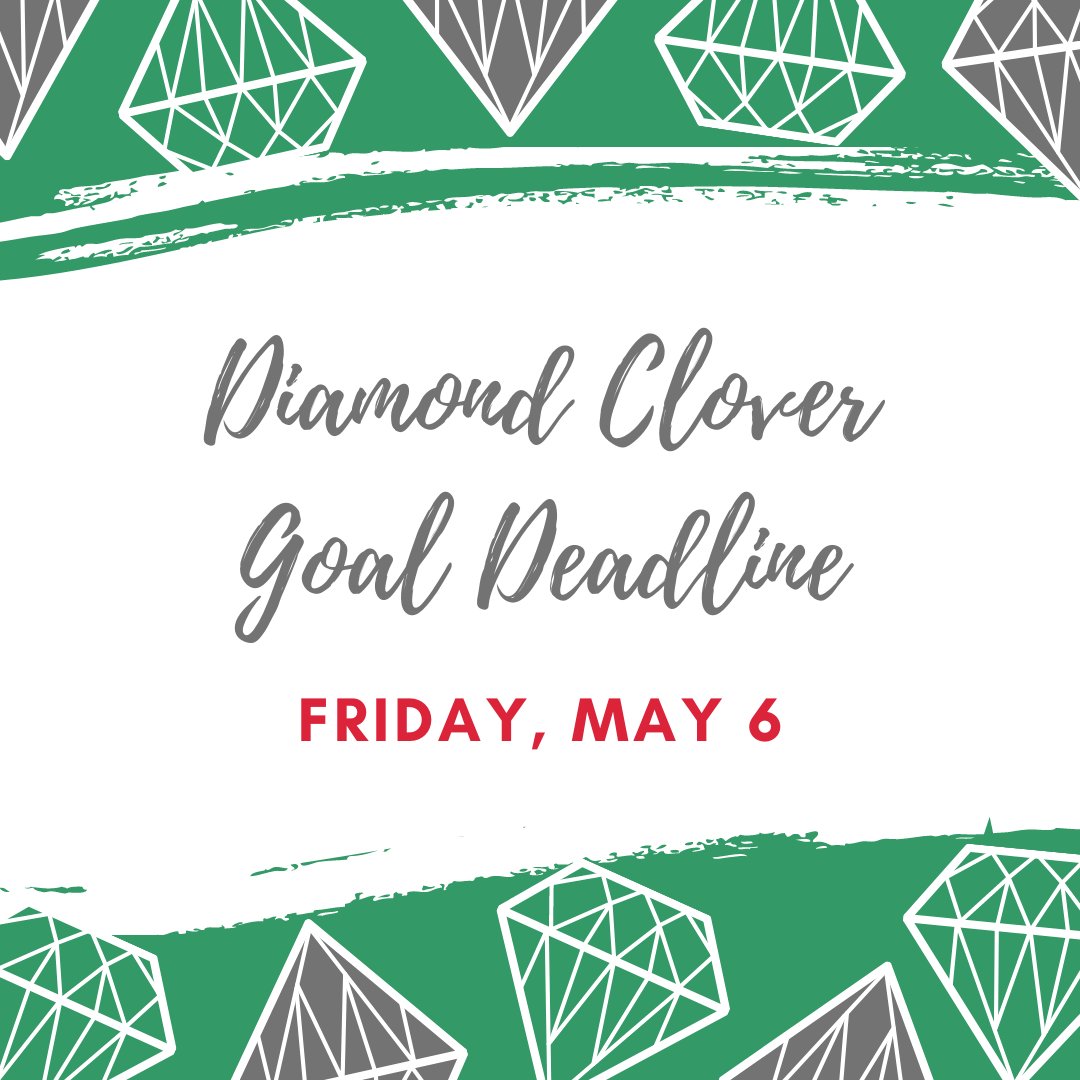 REMINDER: Your Diamond Clover Goal Sheet is due to the Extension Office on Friday, May 6!